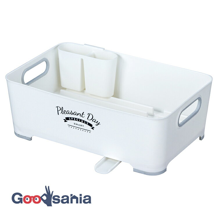 平和工業 水切りカゴ スリム水切りバスケット 日本製 ホワイト 約13×39.5×25.5cm ( 水切りカゴ 水切り スリム 軽い プラスチック 水が流れる ...