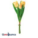 アスカ 造花 チューリップバンチ イエロー 全長:約29cm、花径:約3×5cm 1束(3本組) A-34513-010 ( リアル 本物そっくり 花 フラワー...