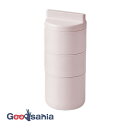 竹中 弁当箱 tutu ツツ 3段ランチボックス 日本製 ライトピンク (上段)160ml×2、(下段)280ml T-36374 ( ランチボックス 三段 3段 縦型 ボトル型 レンジ対応 女性 )
