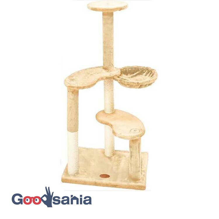 ペティオ アドメイト 猫用おもちゃ ねこまど ヴィラフォートキャットポール ハンモック ( キャットタワ..