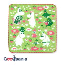 宮本 ハンカチ MOOMIN ムーミン ガーゼパイルハンカチ ムーミンフレンズガーデニング 約25×25cm 日本製 ライトグリーン 06076 ( 北欧雑貨 ハンカチーフ 手拭き 汗拭き 吸水性 速乾 )