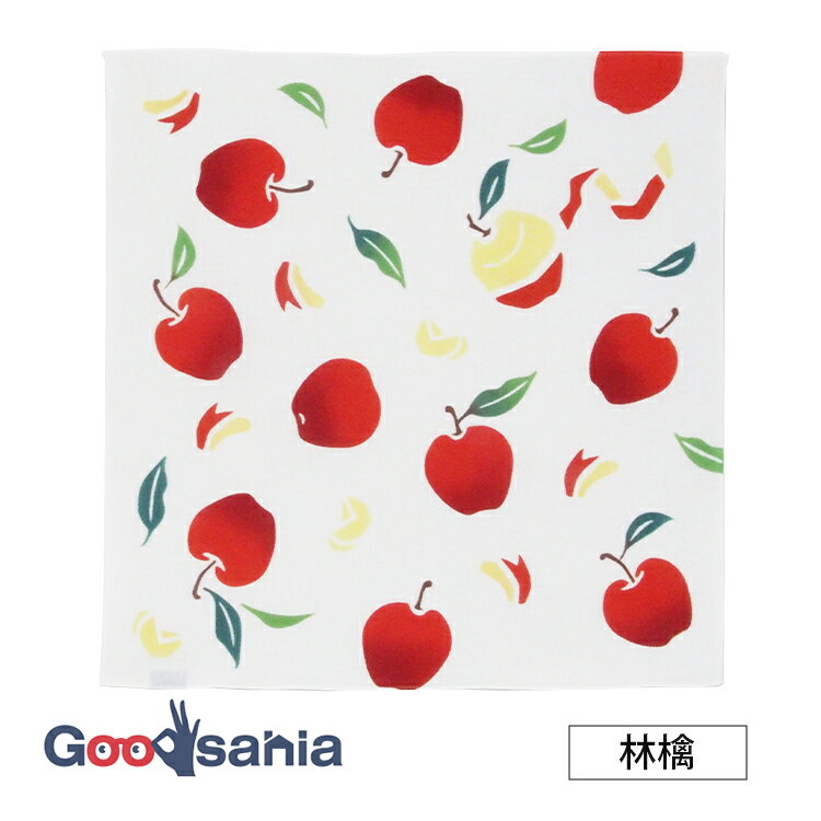 宮本 ハンカチ kenema 注染はんかち 林檎 約44×44cm 日本製 ホワイト 25179 ( 伝統品 国産 手ふき 汗拭き インテリア お弁当包み タオル ハンカチーフ プレゼント ギフト )