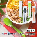 大黒工業 スプーン CC(カラーカトラリー) 個包装 使い捨て 100本入 約16cm 全4色 ( 使い捨て カトラリー プラスチック プラスチックスプーン 行...