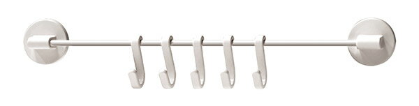 アスベル フック 5連 マグネット ホワイト ラックス MG