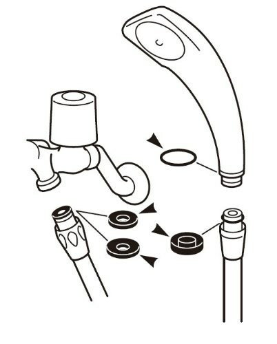 SANEI シャワー用品 バスルーム用 ハンドシャワーパッキンセット(PP40-9S) 2