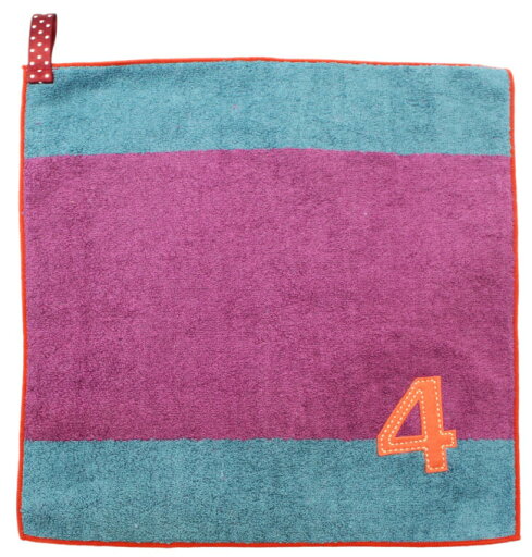 【今治タオル】NUMBER-COLOR キッズ ハンド タオル 約28×29cm バイオレット 【メール便】 【今治タオル】NUMBER-COLOR キッズ ハンド タオル 約28×29cm バイオレット 【メール便】