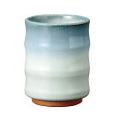 宗峰窯 寿司 湯のみ 青流し 大 φ8.3×10.5cm (486-05-543)