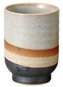 セール 宗峰窯 湯のみ コマ 塗分 大 φ7×9cm (496-19-493)