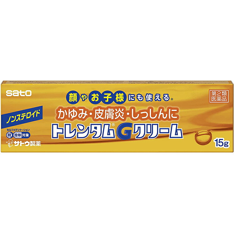 【第2類医薬品】★トレンタムGクリーム 15g ( 皮膚炎 かゆみ 湿疹 かぶれ おむつかぶれ あせも しっしん クリーム 顔 首筋 腕 ひじ ノンステロイド )