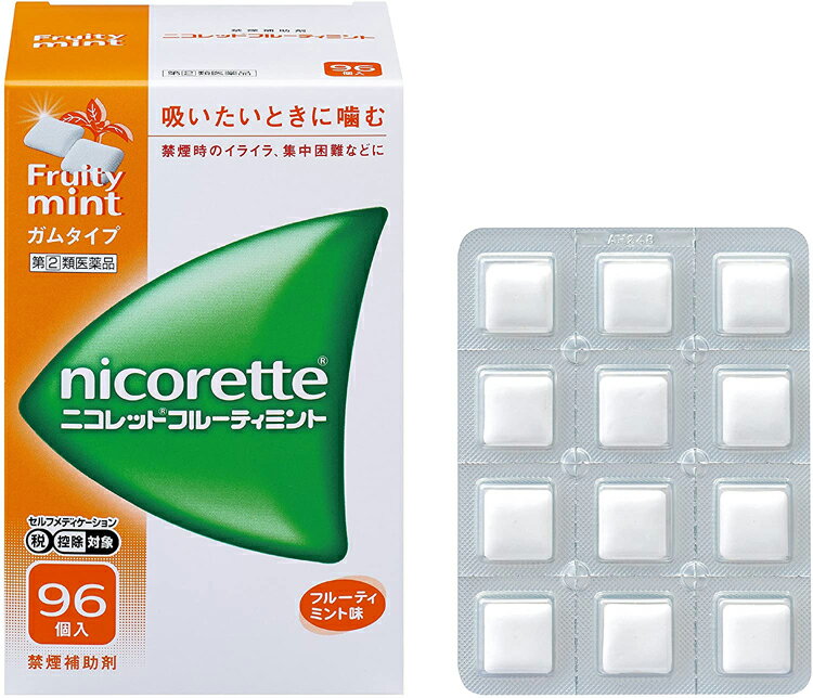 【早い者勝ち！最大400円OFFクーポン配布】 【第(2)類医薬品】★ニコレットフルーティミント 96個