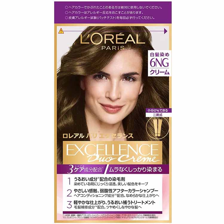 L'Oreal Paris(ロレアルパリ) エクセランス N クリームタイプ 6NG 緑がかったやや明るい栗色 1セット