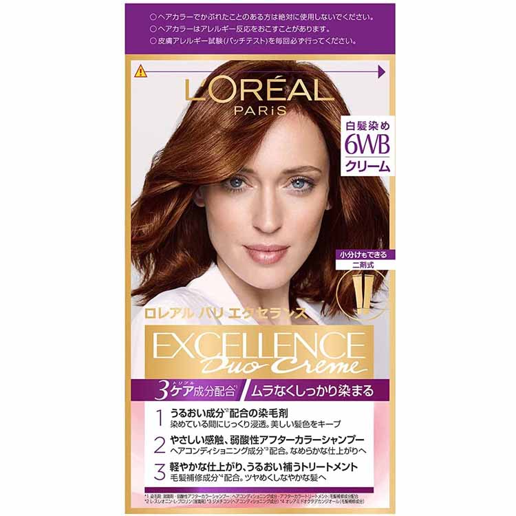 L'Oreal Paris(ロレアルパリ) エクセランス N クリームタイプ 6WB ウォ―ム系のやや明るい栗色 1セット