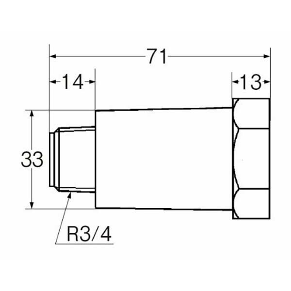 SANEI 配管用品 PCプラグ 呼び20(R75-20)