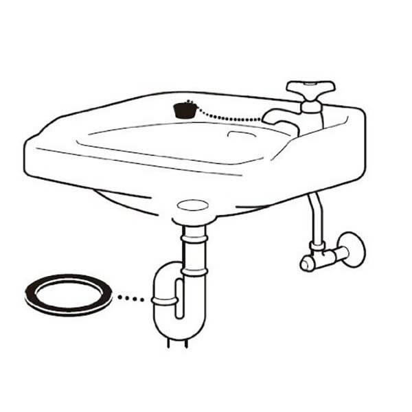 SANEI 排水用品 洗面所用 トラップ用平パッキン(PP40-54S-32)