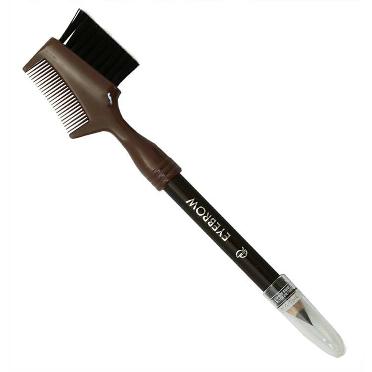 志々田清心堂 アイブロウブラシ&コーム一体型 アイブロウペンシル ブラウン (B-2) 日本製 【メ ...