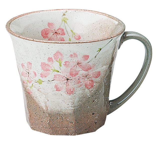 宗峰窯 マグカップ 城山桜 ピンク φ9.2×8.2cm(240cc)