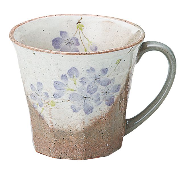 宗峰窯 マグカップ 城山桜 パープル φ9.2×8.2cm(240cc)