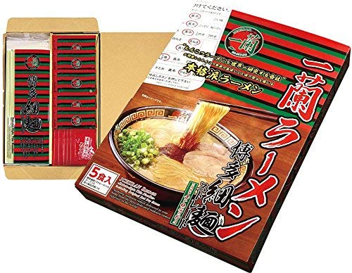 一蘭ラーメン博多細麺（ストレート）秘伝の粉付5食入