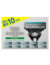 ◆商品名：[限定ブランド商品] シック Schick クアトロ4チタニウム 替刃(10コ入) 髭剃り カミソリ お得な替刃10個入りセット 原産国：ドイツ 内容量：替刃10コ 商品紹介 ●お得な替刃10個入りセット●肌にやさしい。チタン＆ダイアモンドコート4枚刃 ●セーフティーワイヤーで肌への負担を軽減 ●ホホバオイル・アロエ・ビタミンE配合 スムーザーが刃すべりを滑らかに ●肌をのばし、ヒゲを剃りやすい状態にする、大型ガードバー 使用方法 ●刃の交換時にケガをしないようご注意ください。 （1）使用済み刃をケースの空いている箇所に納め、ヘッドのボタンを前方へ押し出してはずします。（ケースに空きがない場合は、ご注意の上、使用済みの刃を破棄してください。） （2）新しい刃とヘッドの中心を合わせ、カチッという音がするまで押し込みます。 （3）ホルダーをななめ上に押し上げて交換は完了です。