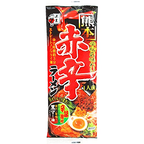 ◆商品名：五木食品 熊本赤辛ラーメン 120g ×20個 原材料:めん〔小麦粉(国内製造)、食塩〕、畜肉エキス(ポーク、チキン)、動植物油脂、しょうゆ、砂糖、食塩、野菜エキス、味噌、酵母エキス、香辛料、コチュジャン調味料、豆板醤、オイスターソース、蛋白加水分解物/調味料(アミノ酸等)、かんすい、香辛料抽出物、パプリカ色素、クチナシ色素、カラメル色素、酸化防止剤(ビタミンE)、(一部に小麦・乳成分・大豆・鶏肉・豚肉・牛肉・ごま・ゼラチンを含む) 内容量:120g×20個 420kcal/1人前(120g)当たり 商品サイズ(高さx奥行x幅):35.299999999999997cm×7.5cm×25.6cm 商品紹介 滑らかさと適度な歯応えに富んだ、22番角のストレートノンフライ麺です。プライムハード系の小麦をベースにした、食感の良さが自慢の麺です。コチュジャン、豆板醤、唐辛子の辛味にチキン、ポークの旨味を合わせた、コクのある辛旨スープです。香りと旨味の黒マー油入りのスープです。お好みで、辛味を調節できるように辛味油を別添にしました。 エネルギー420kcal、たんぱく質13.6g、脂質10.6g、炭水化物63.9g、食塩相当量6.8g・・・(120g当たり) 原材料・成分 めん〔小麦粉(国内製造)、食塩〕、添付調味料〔畜肉エキス(ポーク、チキン)、動植物油脂、しょうゆ、砂糖、食塩、野菜エキス、味噌、酵母エキス、香辛料、コチュジャン調味料、豆板醤、オイスターソース、蛋白加水分解物〕/調味料(アミノ酸等)、かんすい、香辛料抽出物、パプリカ色素、クチナシ色素、カラメル色素、酸化防止剤(ビタミンE)、(一部に小麦・乳成分・大豆・鶏肉・豚肉・牛肉・ごま・ゼラチンを含む) ご注意（免責）＞必ずお読みください 本品製造工場では、そば、卵、えび、かにを含む製品を生産しています。直射日光及び湿気、香りの強い場所を避け、常温で保存して下さい。 続きを見る