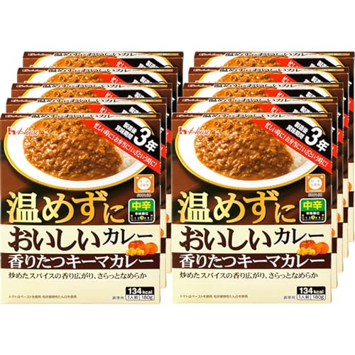 ハウス 温めずにおいしいカレー 香りたつ キーマカレー?(常備用・非常食・保存食) 180g×10個