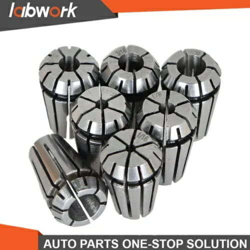Labwork 7 個 ER11 スプリングコレットセット 1/16 "-1/4" チャック機械旋盤フライス加工用 Labwork 7PCS ER11 Spring Collet Set 1/16"-1/4" Chuck For Machine Lathe Milling