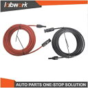 Labwork ブラック + レッド ソーラー パネル延長ケーブル ワイヤー コネクタ 1 ペア 12/10 AWG Labwork Black + Red Solar Panel Extension Cable Wire Connector 1 Pair 12/10 AWG