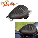 C.C. RIDER ドライバーソロシート ハーレーダイナ FXD FLD 07-17 レッドステッチに適合 C.C. RIDER Driver Solo Se...