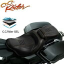 C.C. RIDER 2-Up 運転席 & 助手席ジェルシート ハーレーロードキンググライド 09-23 に適合 C.C. RIDER 2-Up Driver & Passenger Gel Seat Fit For Harley Road King Glide 09-23