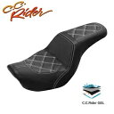 C.C. RIDER 運転席 & 助手席コンフォートジェルシート ハーレーダイナ 06-17 に適合 C.C. RIDER Driver & Passenger Seat Comfort Gel Seat Fit For Harley Dyna 06-17