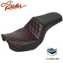 C.C. RIDER ステップアップ 運転席 & 助手席ジェルシート ハーレー ダイナ 2006-2017 に適合 C.C. RIDER Step Up Driver & Passenger Gel Seat Fit For Harley Dyna 2006-2017