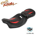C.C. RIDER 運転席 & 助手席ジェルシート ハーレー ツーリング ストリート グライド 09-23 に適合 C.C. RIDER Driver & Passenger Gel Seat Fit For Harley Touring Street Glide 09-23