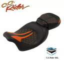 C.C.ライダー 2 アップ ドライバー + 助手席ジェルシート ハーレー ツーリング ロードキング 09-23 に適合 C.C. RIDER 2-Up Driver+Passenger Gel Seat Fit For Harley Touring Road King 09-23