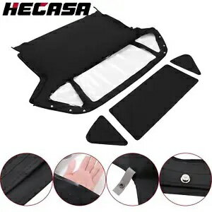 MG ミゼット 1970-1980 ブラック コンバーチブル ソフト トップ プラスチック窓 3 枚付き ビニール For..