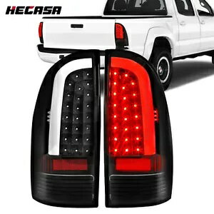 HECASA LED チューブテールライトブラックランプ左 + 右トヨタタコマ 2005-2015 HECASA LED Tube Tail Lights Black Lamps Left+Right For Toyota Tacoma 2005-2015