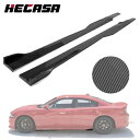 15-23 ダッジチャージャー SRT ワンピースカーボンファイバールックサイドスカートロッカーパネル用 For 15-23 Dodge Charger SRT One-Piece Carbon Fiber Look Side Skirt Rocker Panels