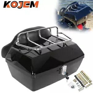 42L トランク荷物テールボックスツアーパックパックバックレストツーリングクルーザーオートバイ用 42L Trunk Luggage Tail Box Tour Pak Pack Backrest For Touring Cruiser Motorcycle