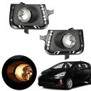 左+右フォグライトアセンブリ 配線+スイッチ+電球付き 12-14 トヨタ プリウス C用 Left+Right Fog Light Assembly w/Wiring+Switch+Bulbs For 12-14 Toyota Prius C