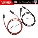 1 ペア 12 AWG ソーラー パネル延長ケーブル ワイヤー コネクタ 5 フィート ブラック + レッド 1 Pair 12 AWG Solar Panel Extension Cable Wire Connector 5ft Black + Red