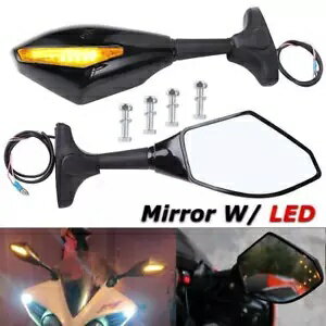 LED ターンシグナルミラー 2001 2002 2003 2004 2005 2006 ヤマハ YZF R6 / FZ6R LED TURN SIGNAL MIRRORS For 2001 2002 2003 2004 2005 2006 Yamaha YZF R6 / FZ6R