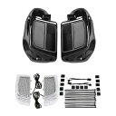 ブラック下部ベントフェアリング & シグナルライト ハーレーロードキンググライド 14-24 に適合 Black Lower Vented Fairing & Signals Light Fit For Harley Road King Glide 14-24(2)