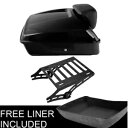 チョップドパック トランクパッドマウント ハーレーツアーパックツーリングモデル 2014-23 22 ブラック用 Chopped Pack Trunk Pad Mount For Harley Tour Pak Touring Models 2014-23 22 Black(2)