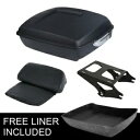 マットブラックみじん切りトランクバックレストラックハーレーツーリングツアーパック14-24 23に適合 Matte Black Chopped Trunk Backrest Rack Fit For Harley Touring Tour Pak 14-24 23