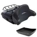 ブラックみじん切りトランクバックレストラック ハーレーツアーパックエレクトラグライド2014-24用 Black Chopped Trunk Backrest Rack Fit For Harley Tour Pak Electra Glide 2014-24