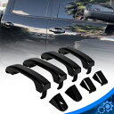 グロスブラック アウトサイド ドアハンドル 4 個セット 14-19 シボレー シルバラード 1500 2500 に適合 Gloss Black Outside Set of 4 Door Handle Fit 14-19 Chevrolet Silverado 1500 2500