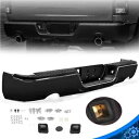 ダッジラム 1500 09-19 ブラックスチールデュアルエキゾーストリアバンパーセンサー穴なし For Dodge Ram 1500 09-19 Black Steel Dual Exhaust Rear Bumper W/O Sensor Hole