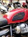 燃料タンク膝ゴムパッドセットブラックエンフィールドインターセプター 650 オートバイに適合 Fuel Tank Knee Rubber Pad Set Black Fit for Enfield Interceptor 650 Motorcycle(2)
