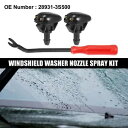 3 個フロントガラスウォッシャーノズルキット 28931-3S500 日産フロンティア 98-04 3pcs Front Windshield Washer Nozzle Kit 28931-3S500 for Nissan Frontier 98-04