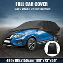 防水 210D-PU オックスフォード車両カバー 日産 エクストレイル 2010-2023 ブラック Waterproof 210D-PU Oxford Vehicle Cover for Nissan X-TRAIL 2010-2023 Black