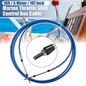 1 個 16 フィート 197 インチマリンタイプシフトリモートコントロールボックスケーブルヤマハブルー 1pcs 16ft 197 Inch Marine Type Shift Remote Control Box Cable for Yamaha Blue